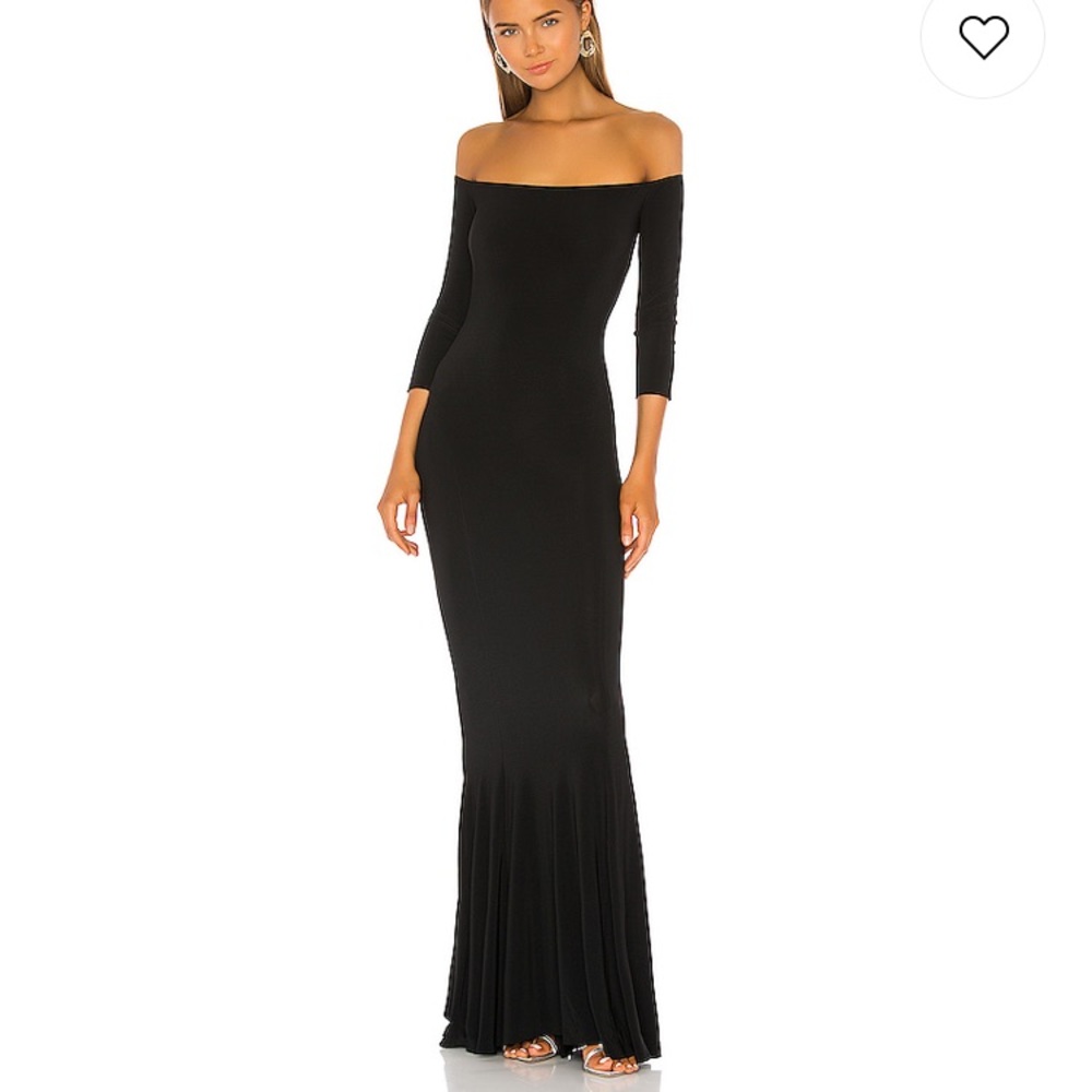 NWOT Norma Kamali off shoulder fishtail dress